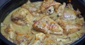 Fricasé de Pollo  : ( Receta de Origen Francés )