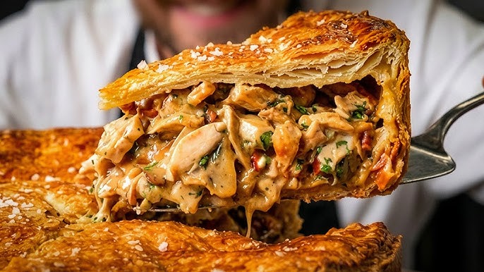 Chicken  Pie :  ( Pastel Británico de Pollo y Champiñones)